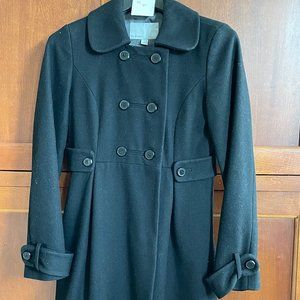 Old Navy Long Wool Blend Peter Pan Collar Coat XS
